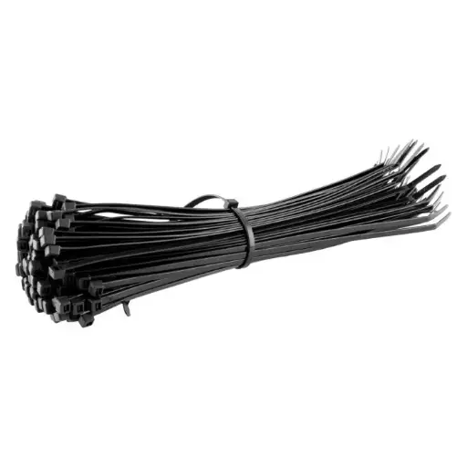 Netherwood Tools Black Cable Ties 2.5mm x 200mm 100pcs