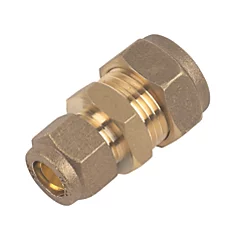 15mm x 10mm Brass Compression Reducing Coupler 