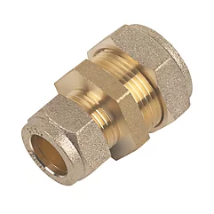 22mm x 15mm Brass Compression Reducing Coupler 