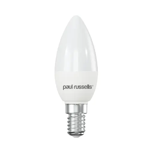 Paul Russells LED 5.5W=40W E14 Screw-in Dimmable Warm White 2700K Candle Bulb