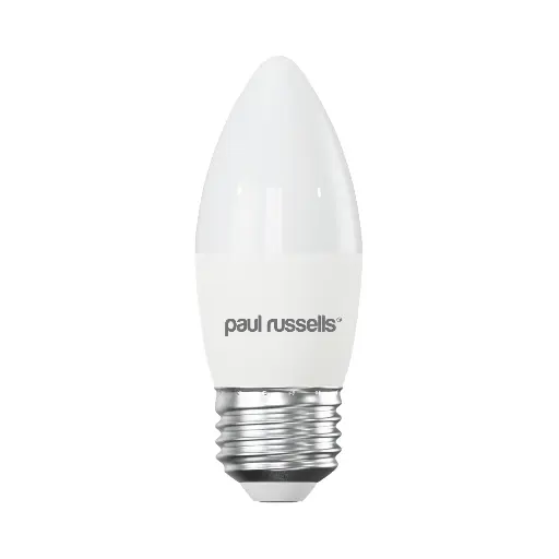 Paul Russells LED 5.5W=40W E27 Screw-in Dimmable Warm White 2700K Candle Bulb