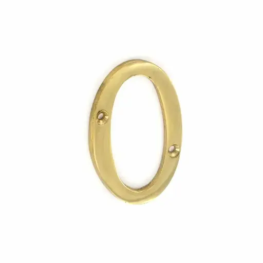 Brass Numeral 0 75mm