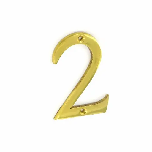 Brass Numeral 2 75mm