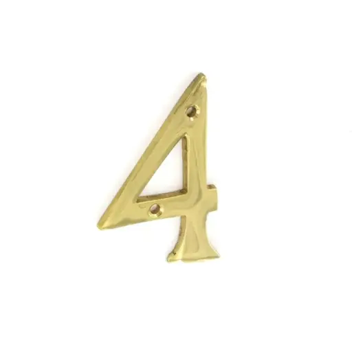 Brass Numeral 4 75mm 