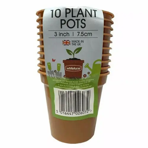 Whitefurze 127mm Garden Pots 5pcs 
