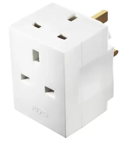 Masterplug 3 Way Fused Mains Adaptor