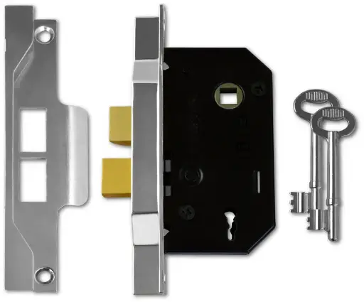 UNION 2 Lever 13mm Rebated Mortice Sashlock Silver 