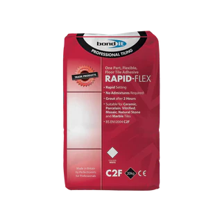 Bond It Rapid Flex Flexible Floor and Wall Tile Adhesive White 20kg