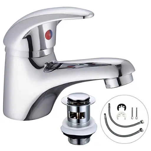 Mini Basin Mixer Tap w/ waste Chrome