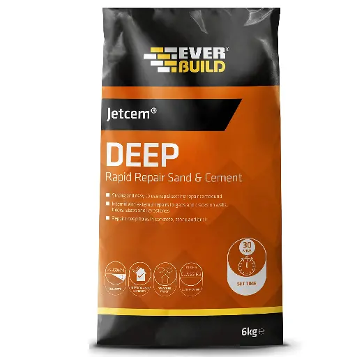 Everbuild Jetcem Deep Rapid Repair Sand & Cement 6kg
