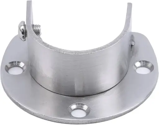 Wardrobe Rail U End Socket 25mm
