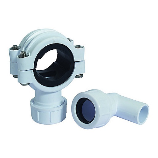 McAlpine Pipe Clamp Ring with Elbow 1.5" and 1.25"