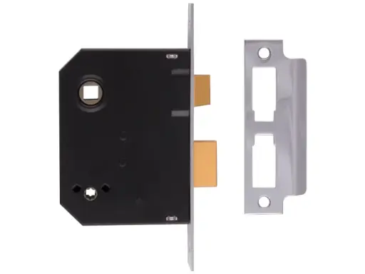 Union 2.5" Bathroom Mortice Lock Chrome 64 mm Case