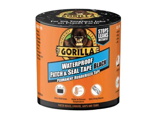 Gorilla Waterproof Patch and Seal Tape 100mm x 3m Black