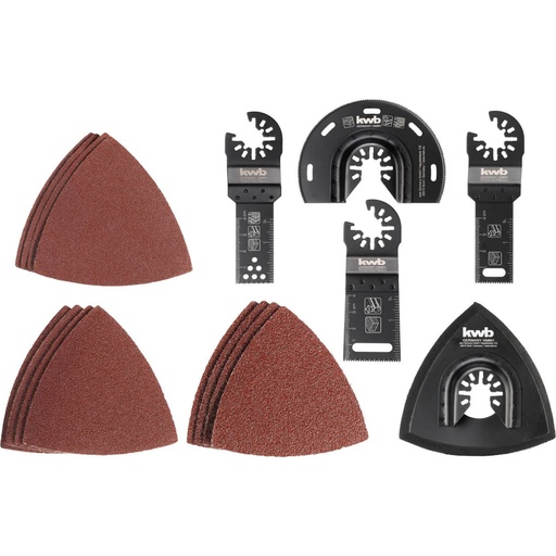 KWB Multi Tool Set for Sanding Sawing  17 Pieces