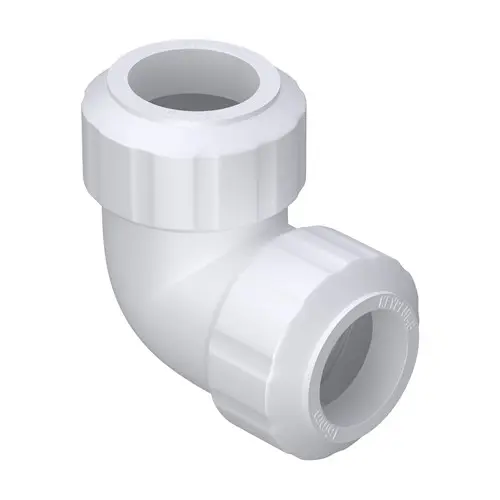 15mm Push Fit Elbow White 10 Pack