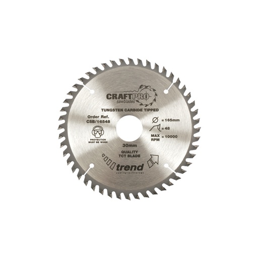 Trend CSB/16548B Craft Pro Trimming Crosscut TCT Blade 