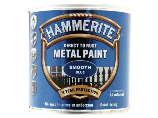 Hammerite Direct to Rust Smooth Blue 250ml 