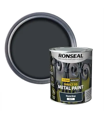 Ronseal Direct to Metal Paint Storm Grey Matt 250ml 