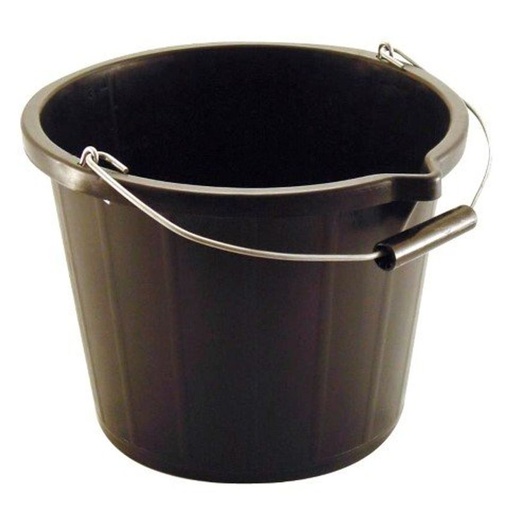 3 Gallons Builders Bucket Black 