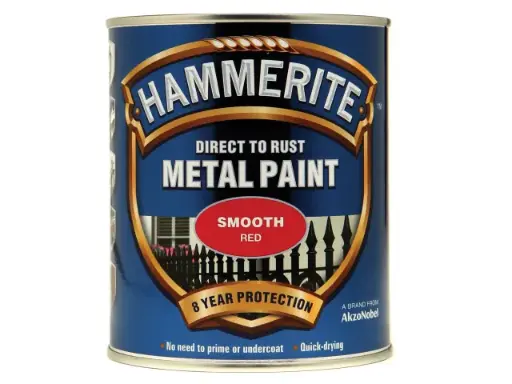 Hammerite Direct to Rust Smooth Metal Red 750ml