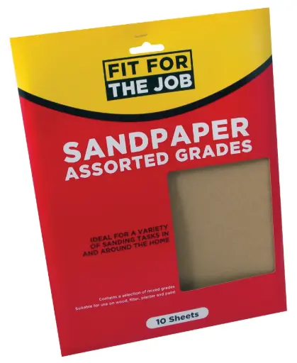 Fit for the Job Assorted Grade Sandpaper 10 Pack