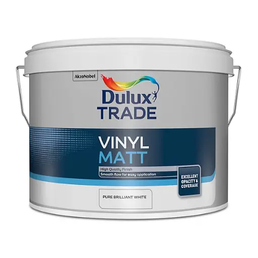 Dulux Trade Vinyl Matt Pure Brilliant White 7.5L