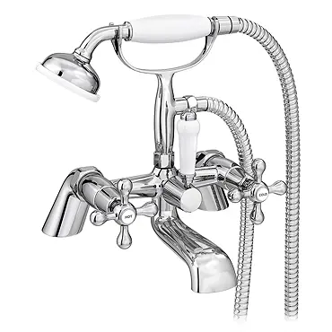 Victorian Bath Shower Mixer Tap & Kit Chrome