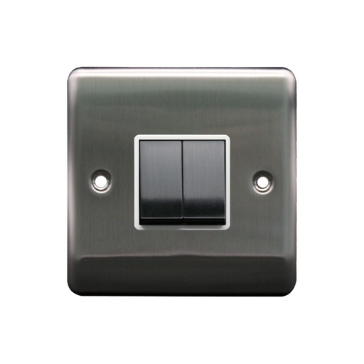 2G 2-Way Light Switch Brushed Chrome