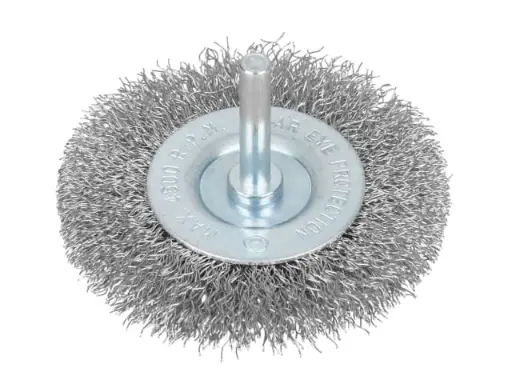 Flat Steel Wire Wheel Brush 75mm x 6mm Arbor