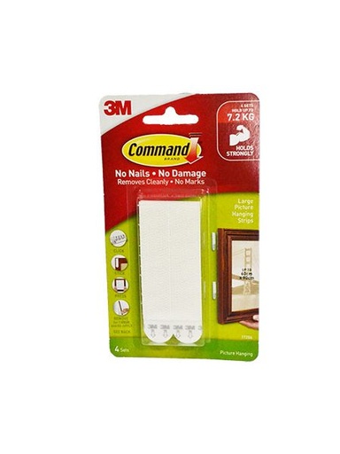 3M Command Large Picture Hanging Adhesive Strips 7.2kg