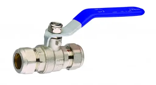 22mm Isolating Valve Blue Lever