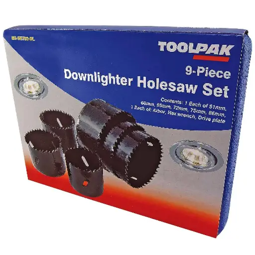 Toolpak Down Light Holesaw Set