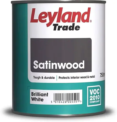 Leyland Trade Satinwood Brilliant White 750ml