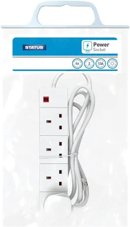 Status Extension Lead 4 Way Multi Socket