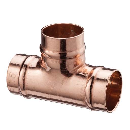 22mm Solder Copper Equal Tee