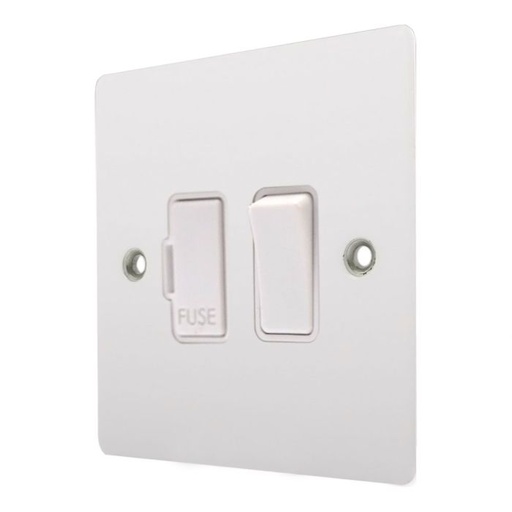 Vogue Urea White 1 Gang 13A Double Pole Fused Spur 
