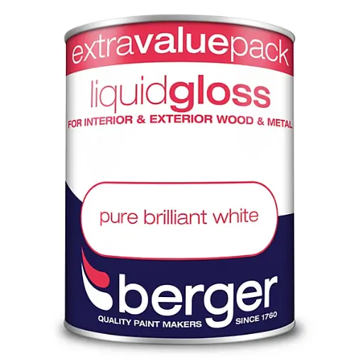 Berger Liquid Gloss Pure Brilliant White Wood & Metal 1.25L