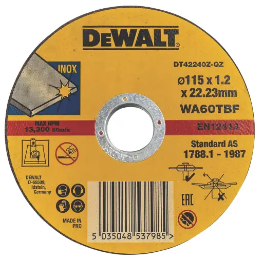 Dewalt Fast Metal Stainless/Inox Cutting Disc 115mm