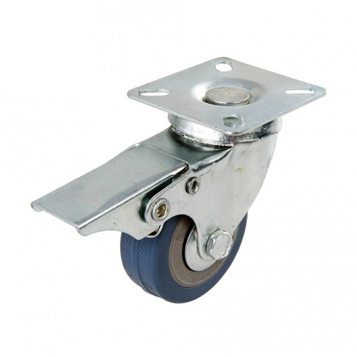 Fixman Braked Swivel Rubber Castor Wheel 50mm 50kg