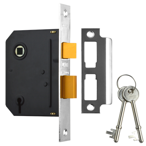 UNION 3 Lever Mortice Sashlock Chrome