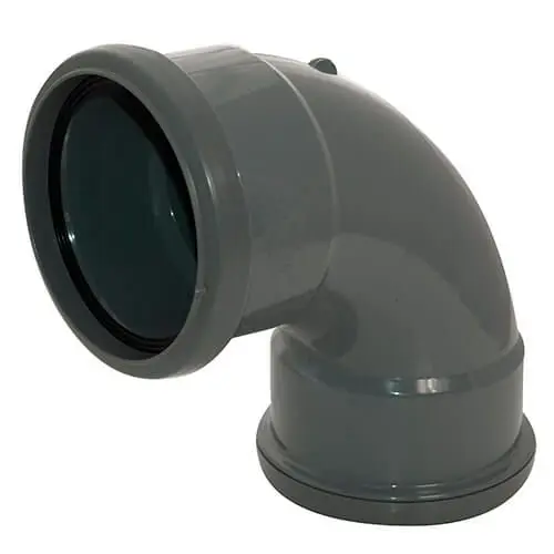 110mm Double Socket Bend Elbow Grey