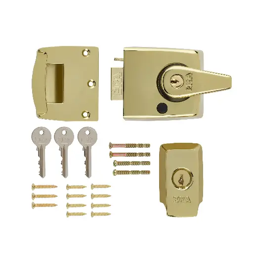 ERA High Security Double Locking Nightlatch Door Lock 40mm Brass