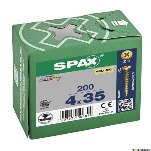 Spax 4 x 35mm Screw Box 200pcs