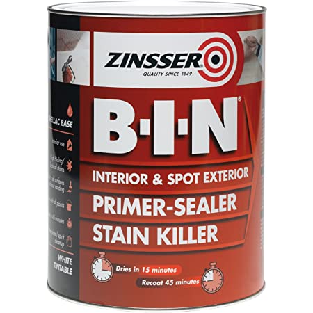 Zinsser B-I-N White Matt Stain Block Primer Sealer 1L