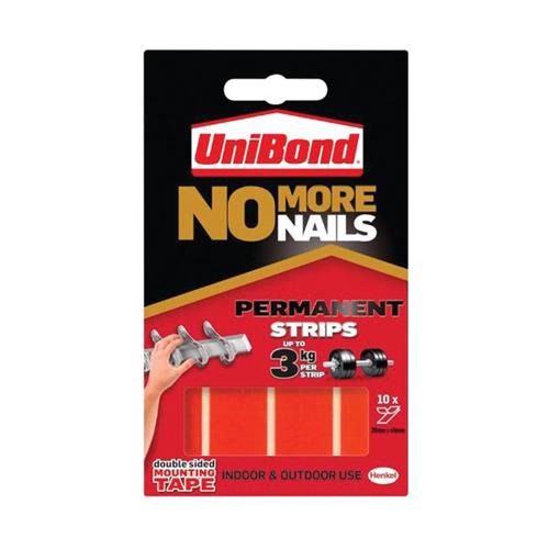 Unibond No More Nails Adhesive Strips 20 x 40mm 10 Pack