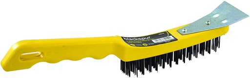 Blackspur Plastic Wire Brush with Scraper