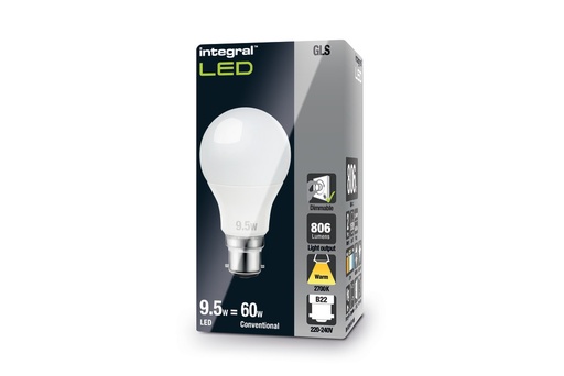 Integral LED 7W B22 Bayonet Dimmable Daylight 5000k Bulb