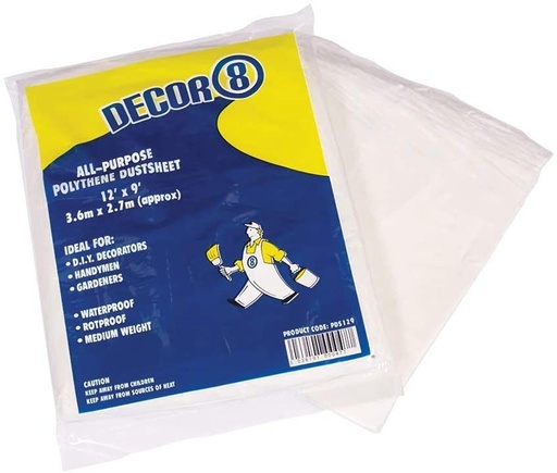 Decor  Polythene Dust Sheet 12"x 9"