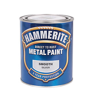Hammerite Metal Paint Smooth Silver 750ml